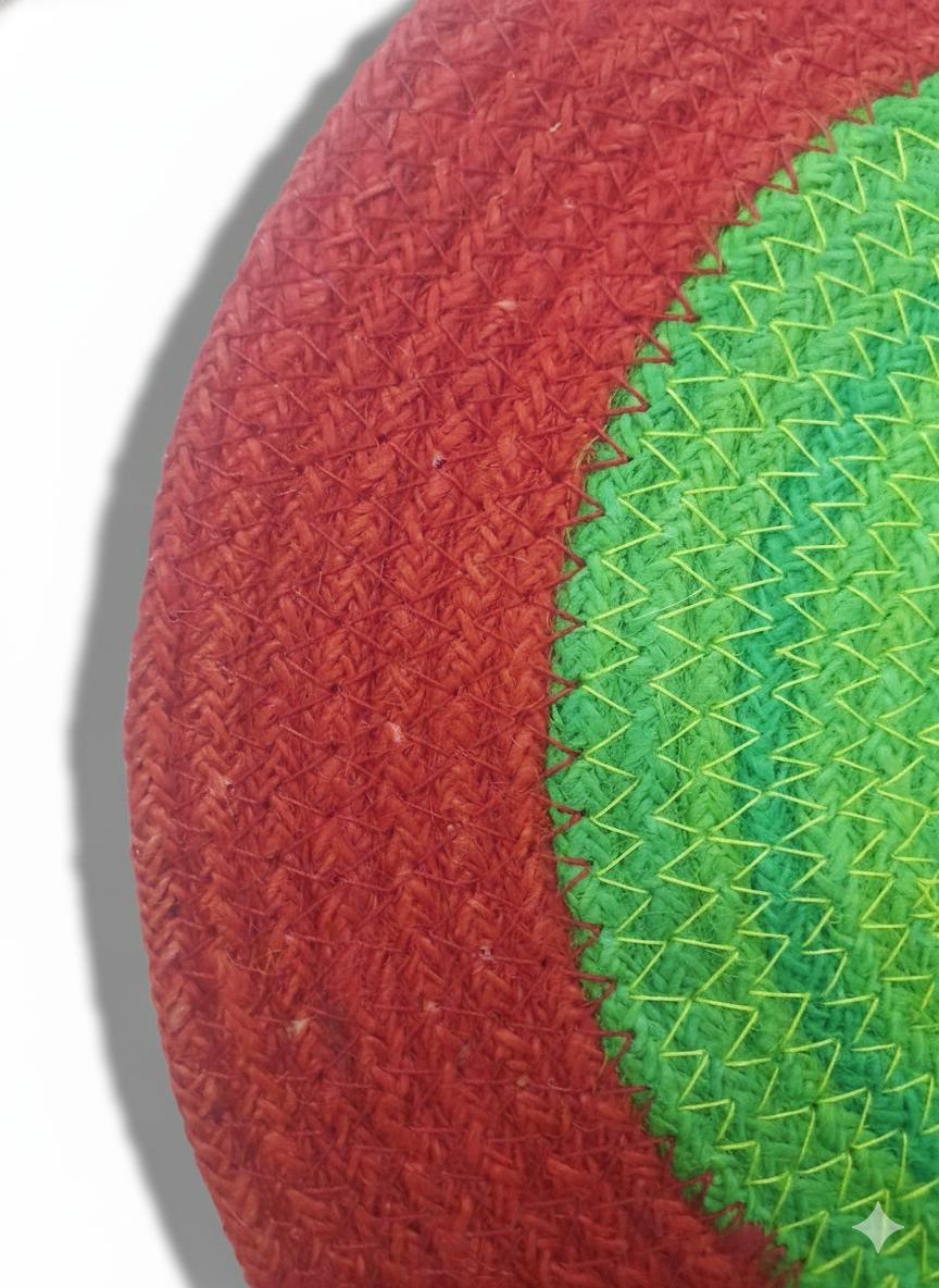 Round Table Mat (Green-Red) - Image 3